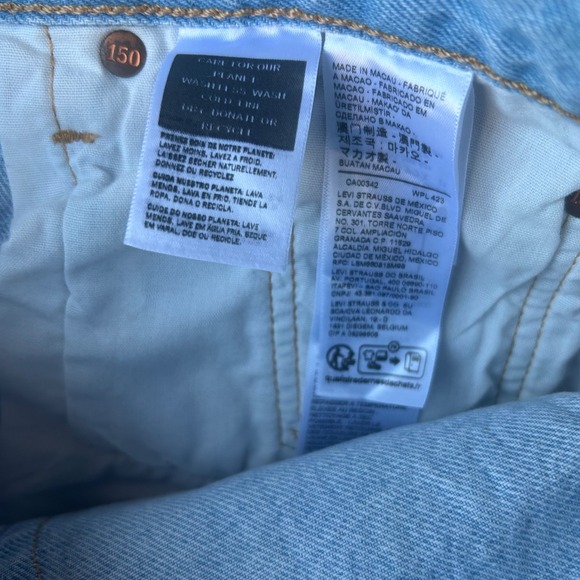 Levi's 501 150th Anniversary Edition Light Wash Distressed Denim Jeans W27 L30 - Picture 7 of 10